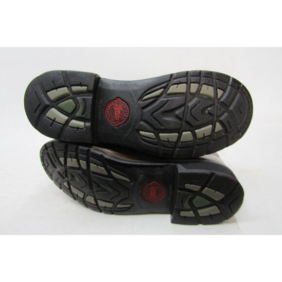 Justin Work Boot Mens Sz 11 D Two Tone Brown Leather Cowboy Stockman Work Boots - Picture 9 of 11